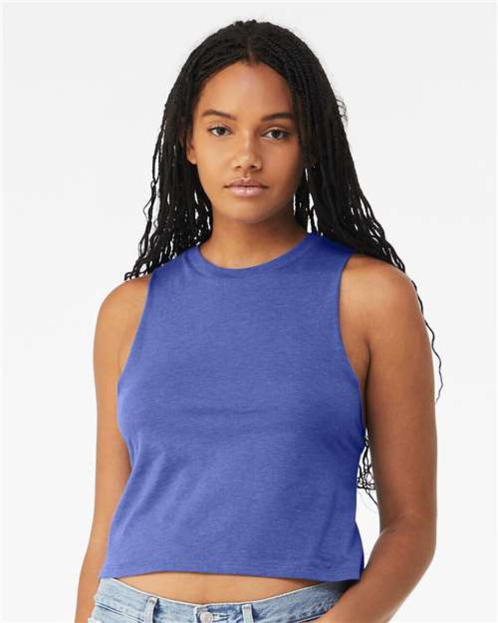 BELLA + CANVAS Women’s Racerback Crop Tank for Gym Wear & Everyday Casual Style